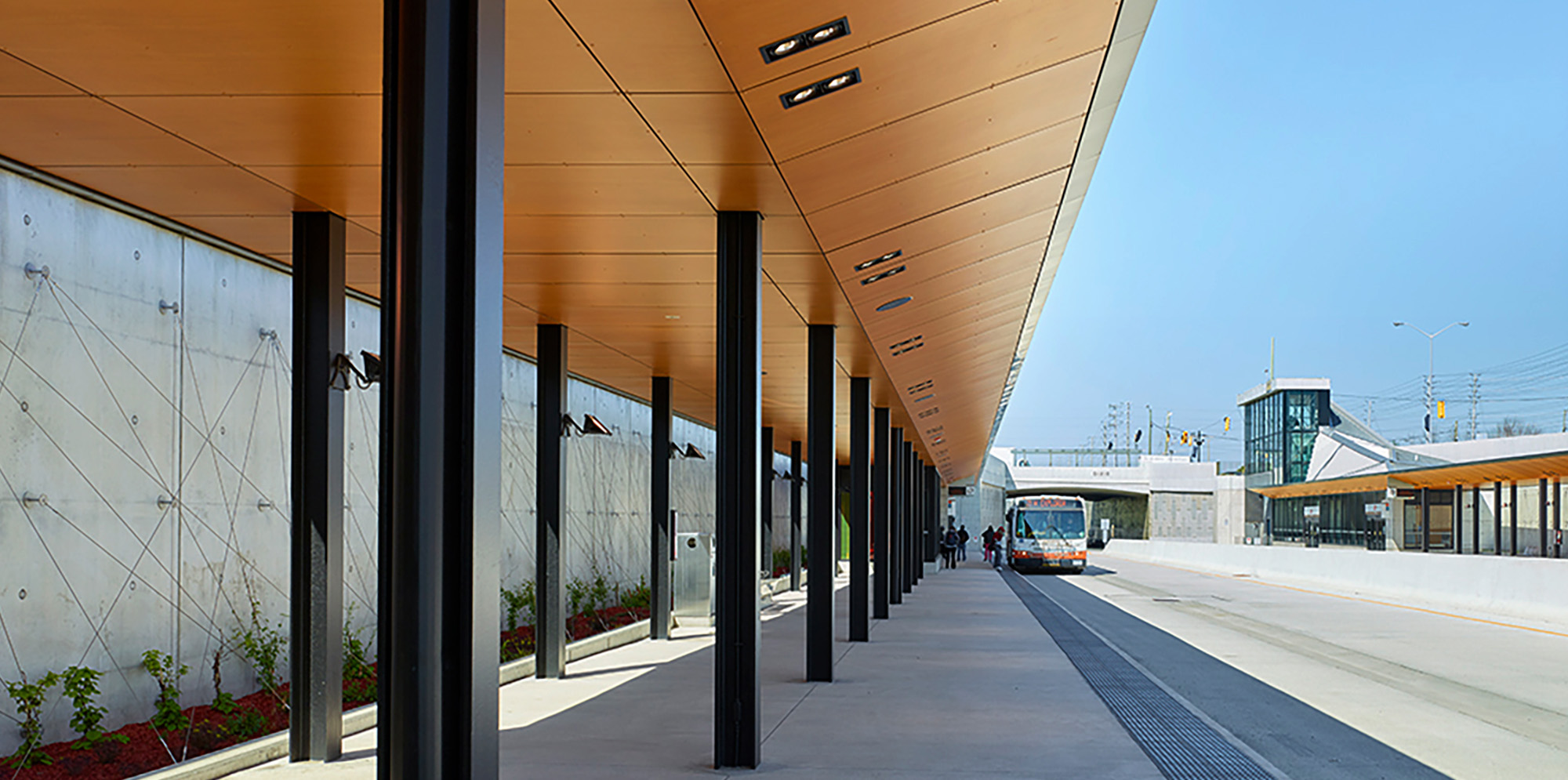 Mississauga BRT stations exterior waiting area