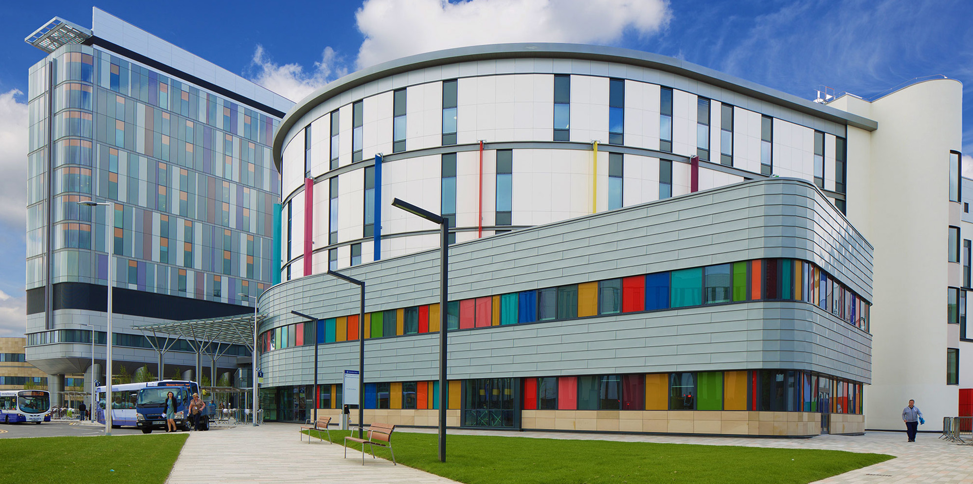 Queen Elizabeth University and Royal Hospital for Children Glasgow exterior entrance
