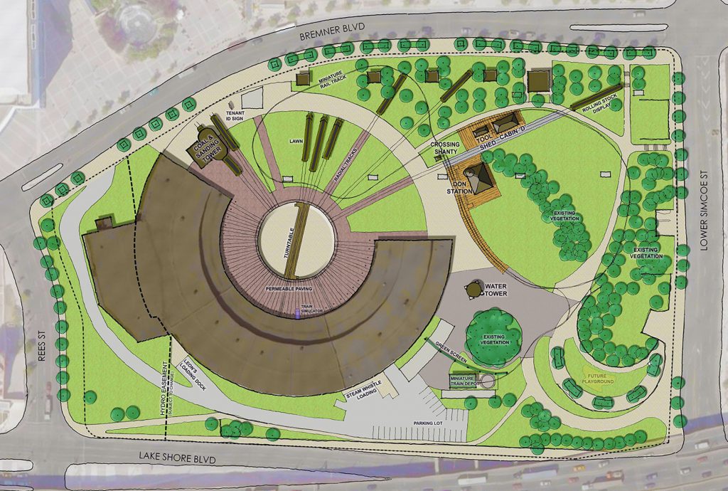 Roundhouse Park detailed map drawing. For full text, click on project PDF.