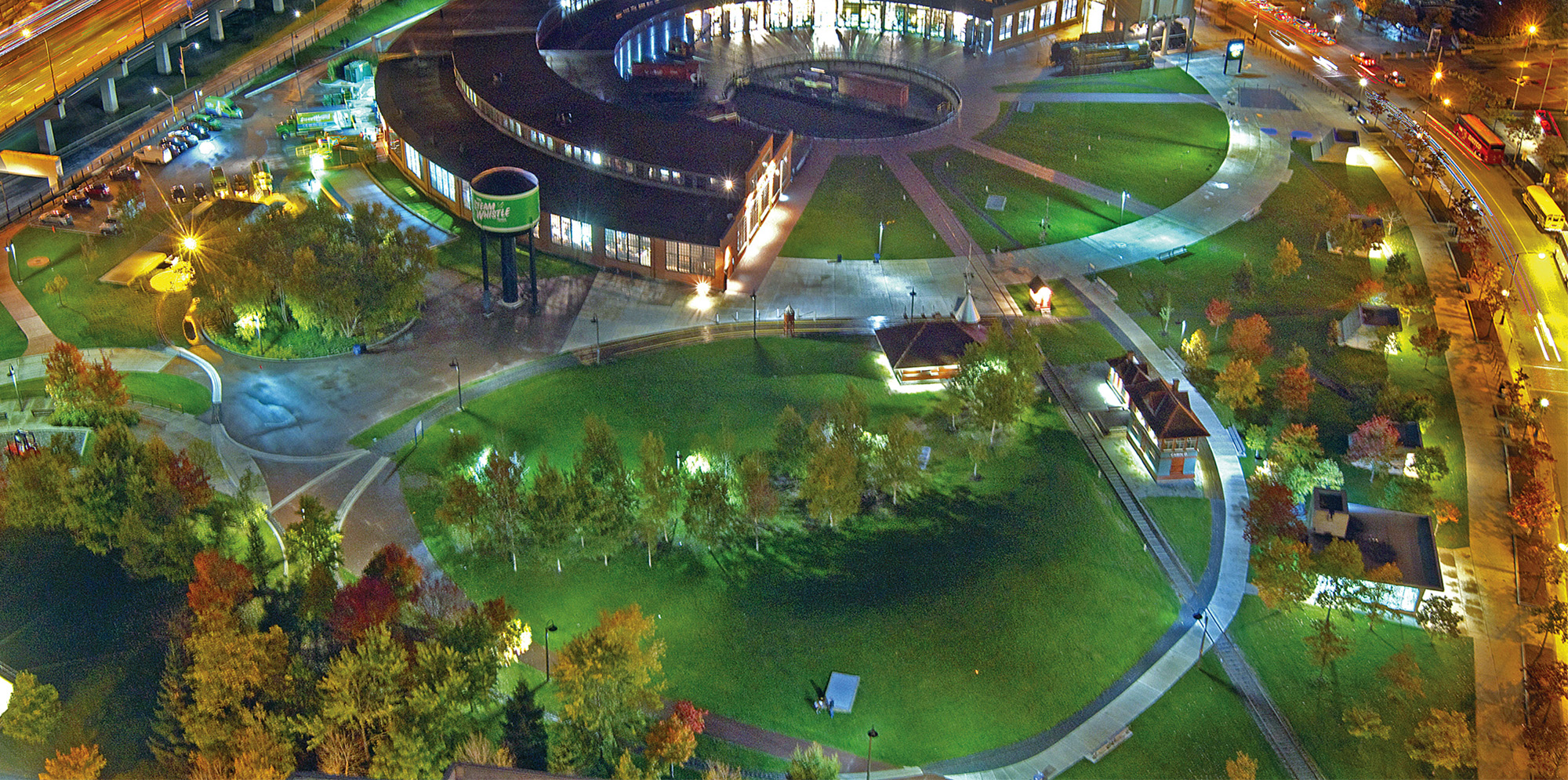 Roundhouse Park aerial view