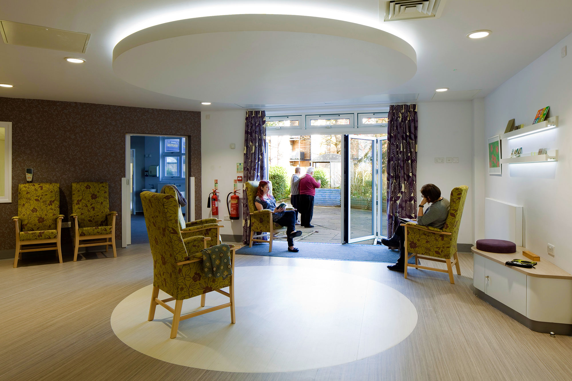 Waiting room inside Royal Hospital for Neuro-disability