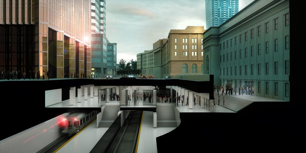 Rendering of Union Station street view