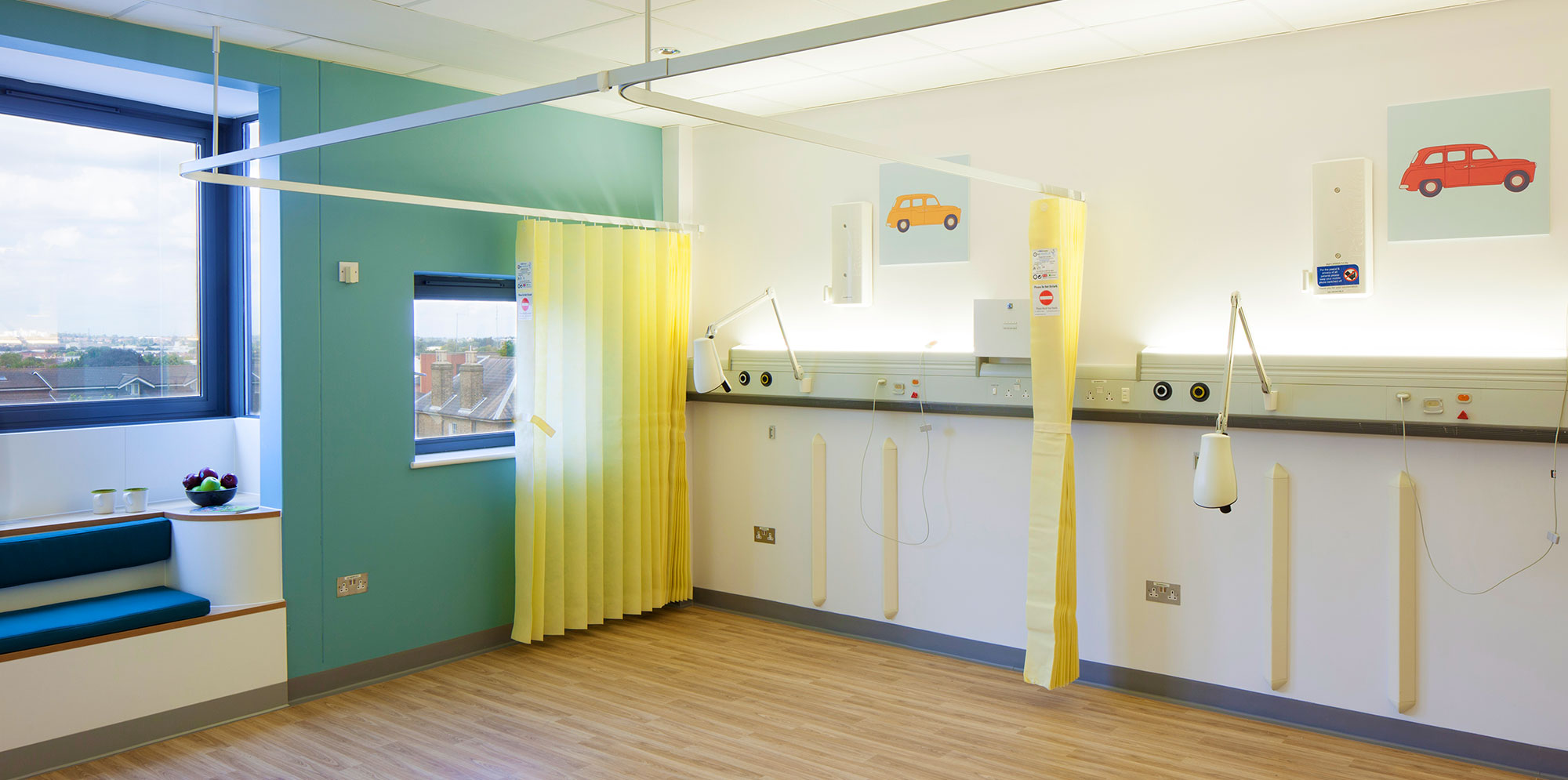 Paediatric room inside Croydon University Hospital