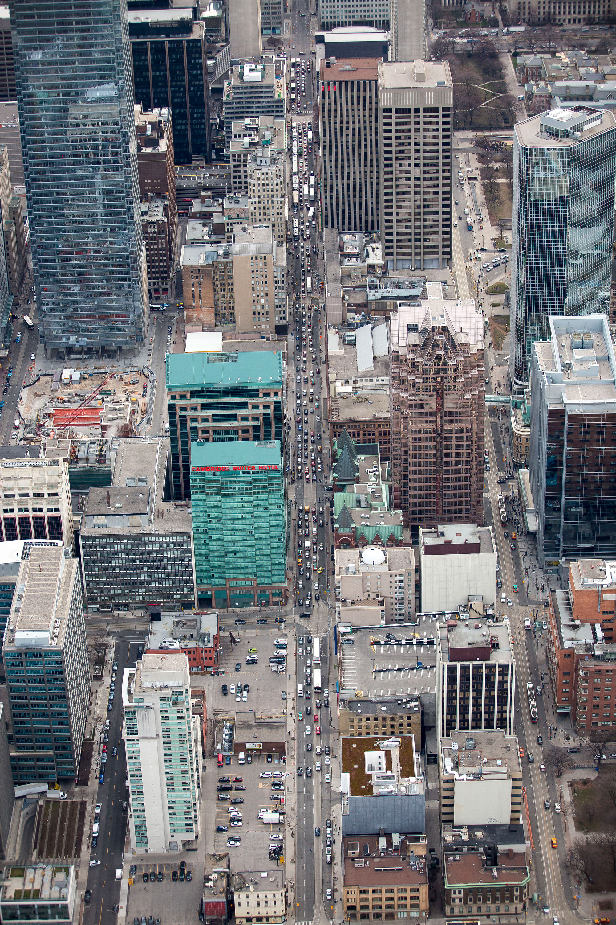 Streets of Toronto aerial view