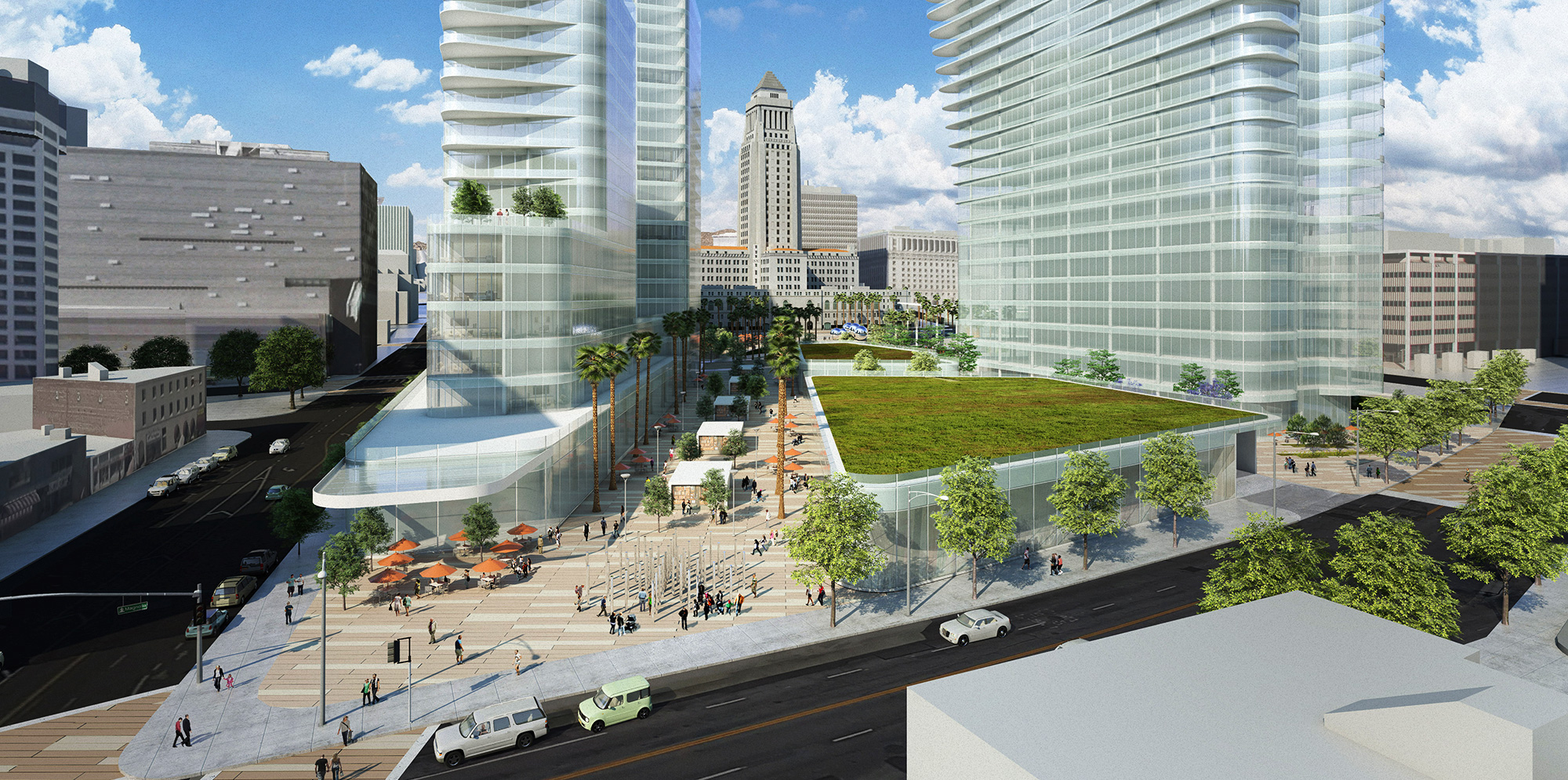 Los Angeles civic center master plan promenade