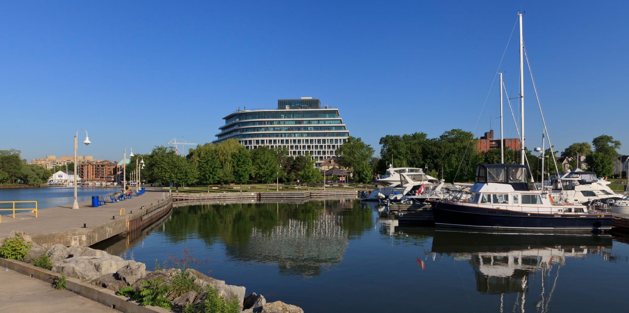 The Shores waterfront building exterior