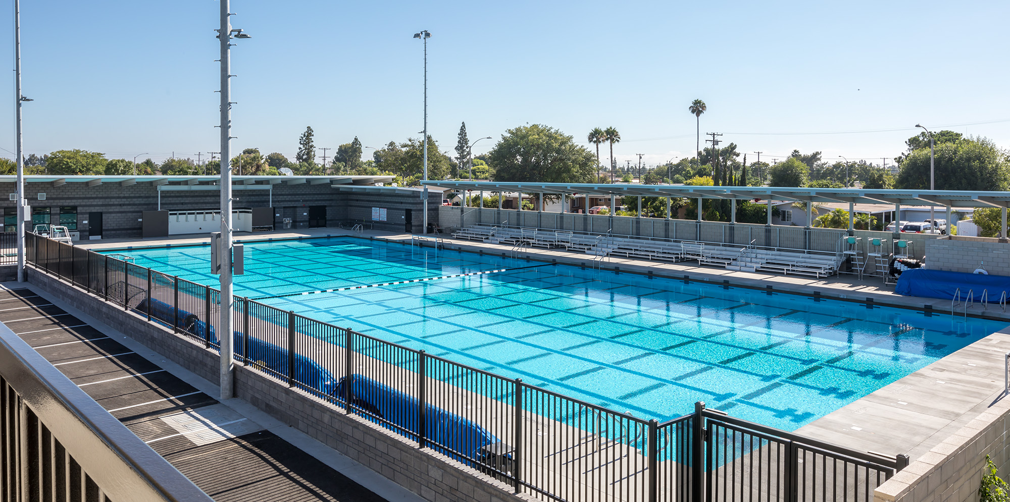 Outdoor swimming pool at Servite High School in Anaheim