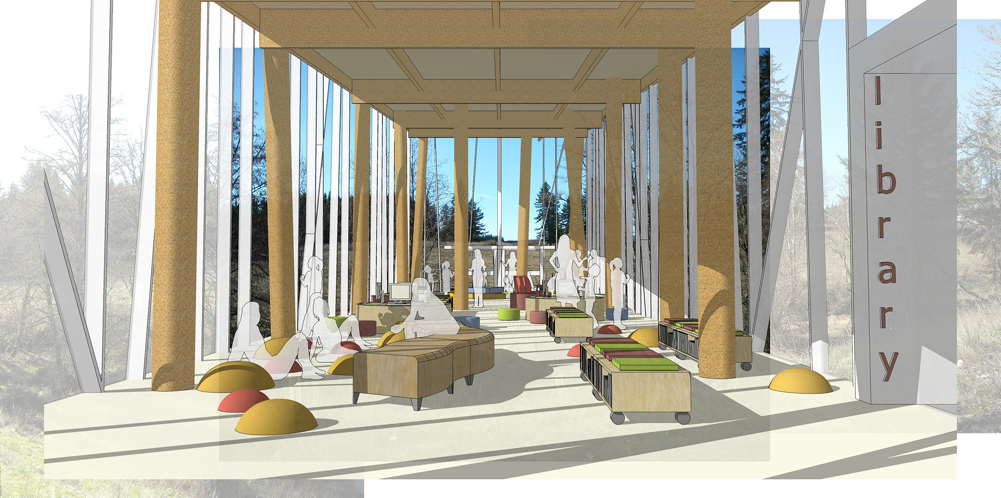 Woodburn Elementary School Camas Library rendering
