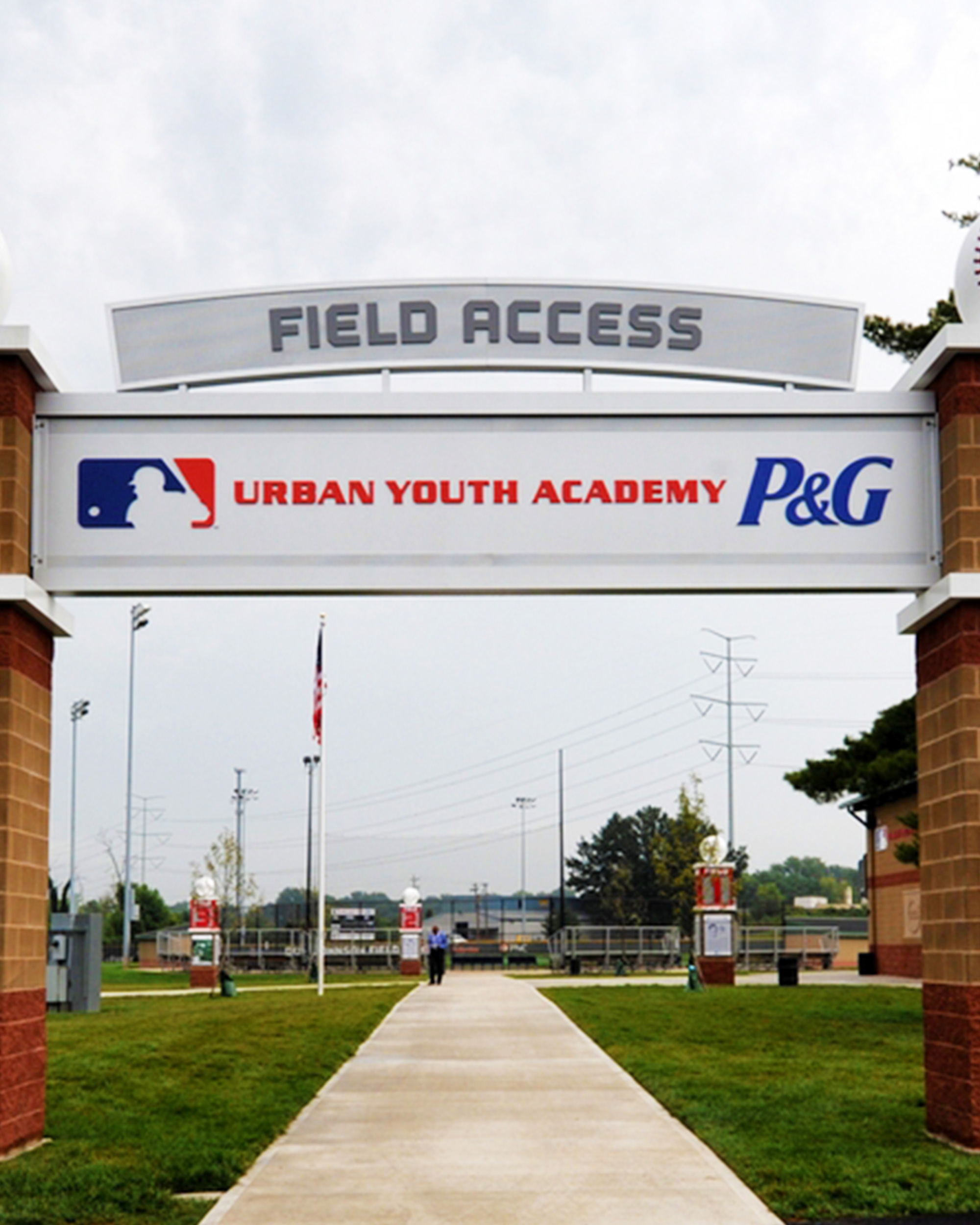 Front entrance of Cincinnati Reds Urban Youth Academy