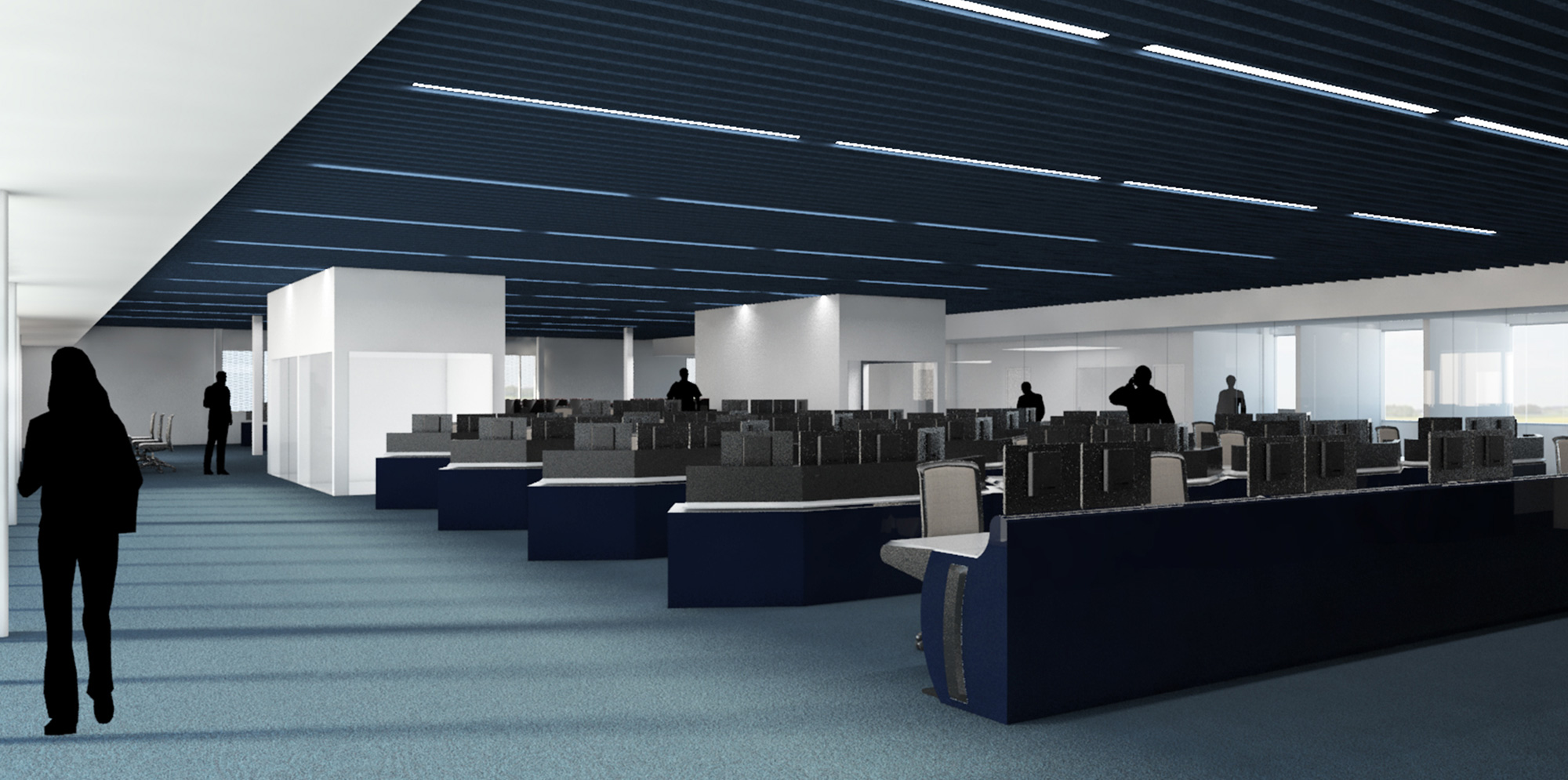Interior rendering of Emergency Operations Centre in Edmonton, AB