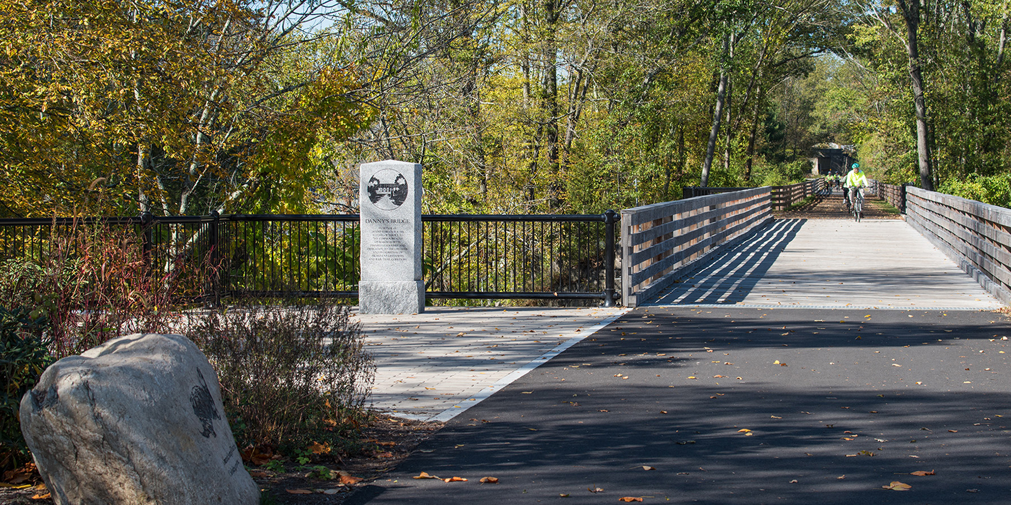 Cyclists along the Blackstone River Valley Greenway