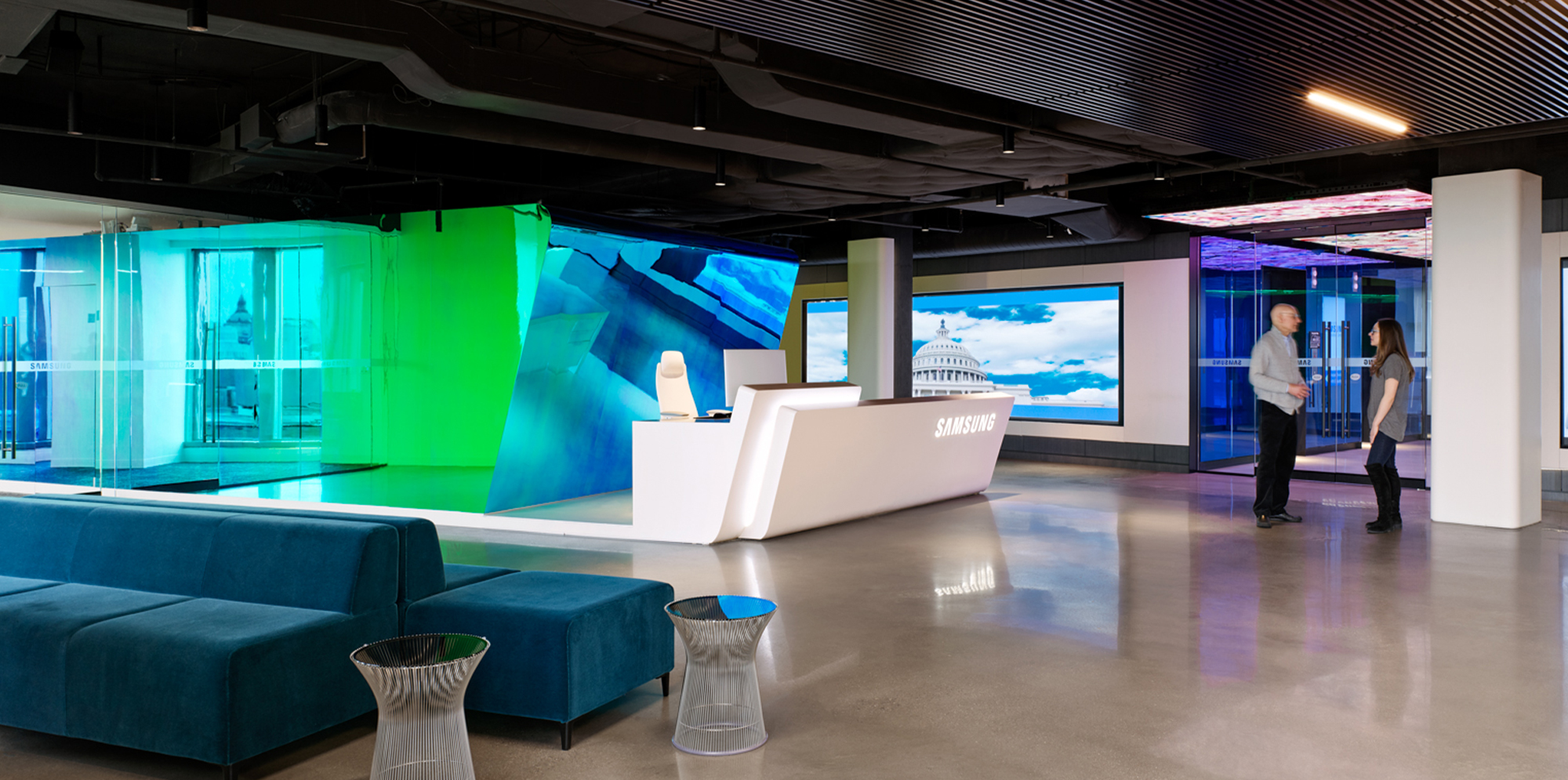 Reception inside Samsung Solutions Center