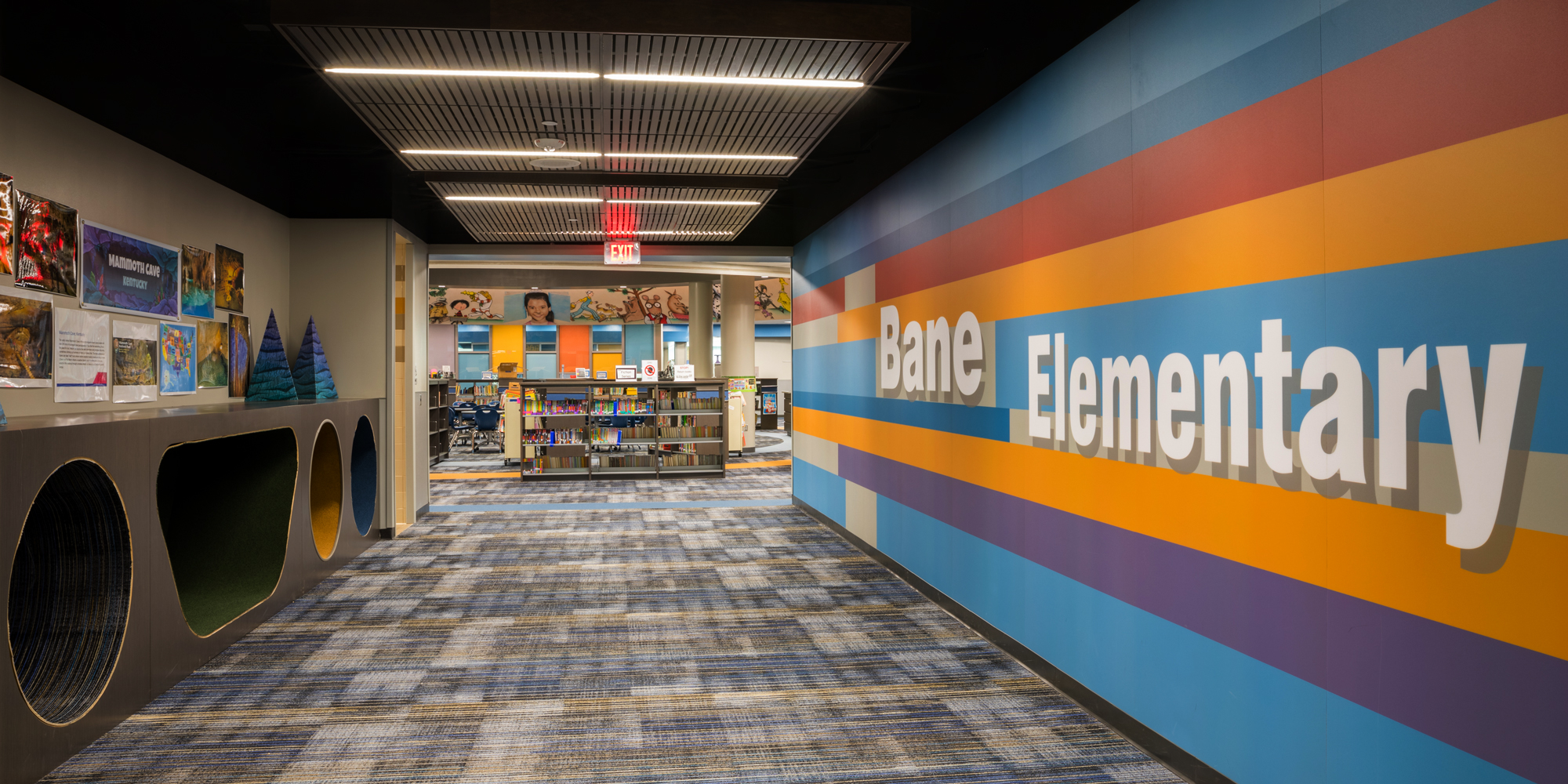 Library inside Bane Elementary School