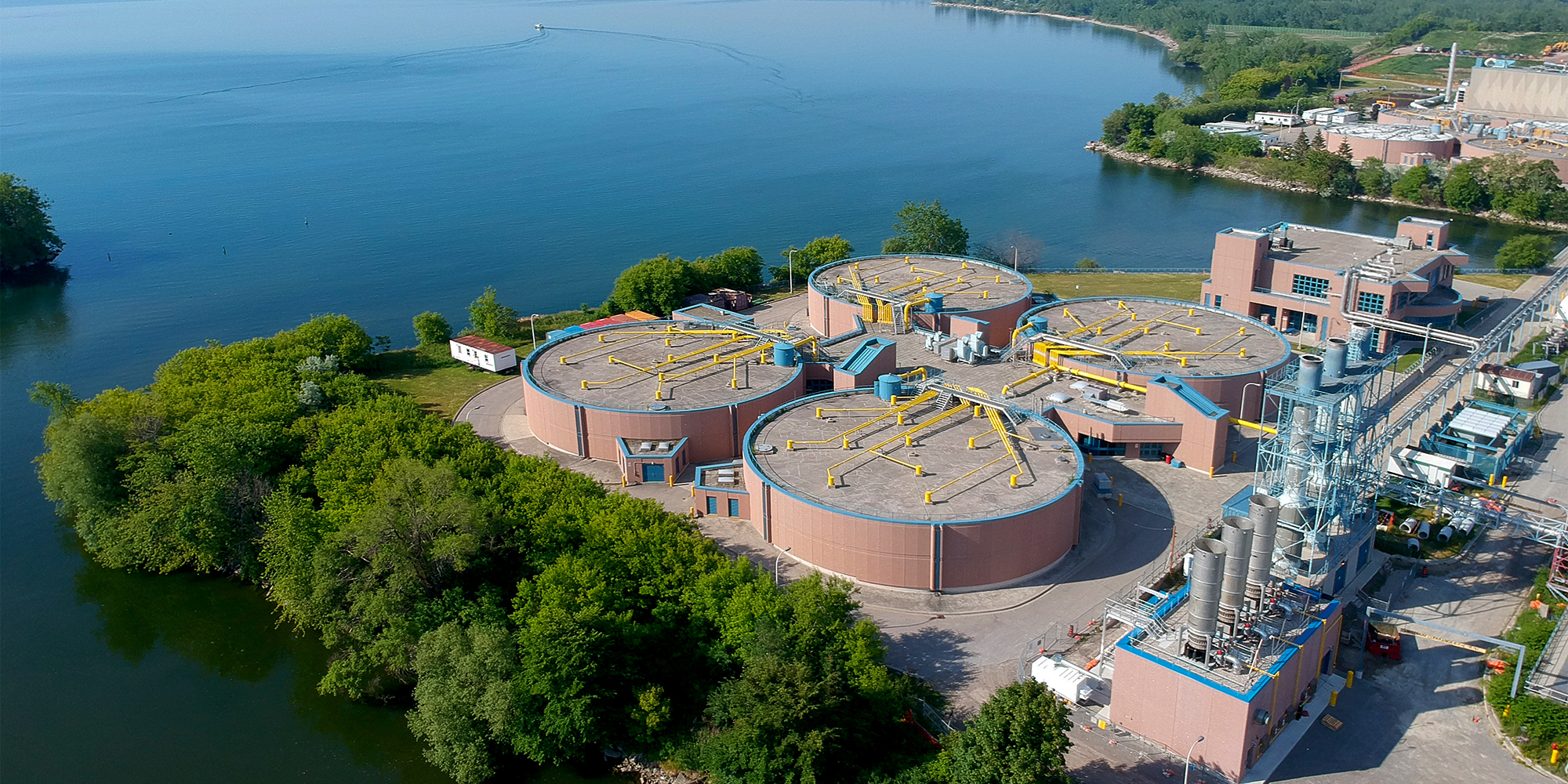 Aerial photo of Ashbridges Bay Treatment Plant