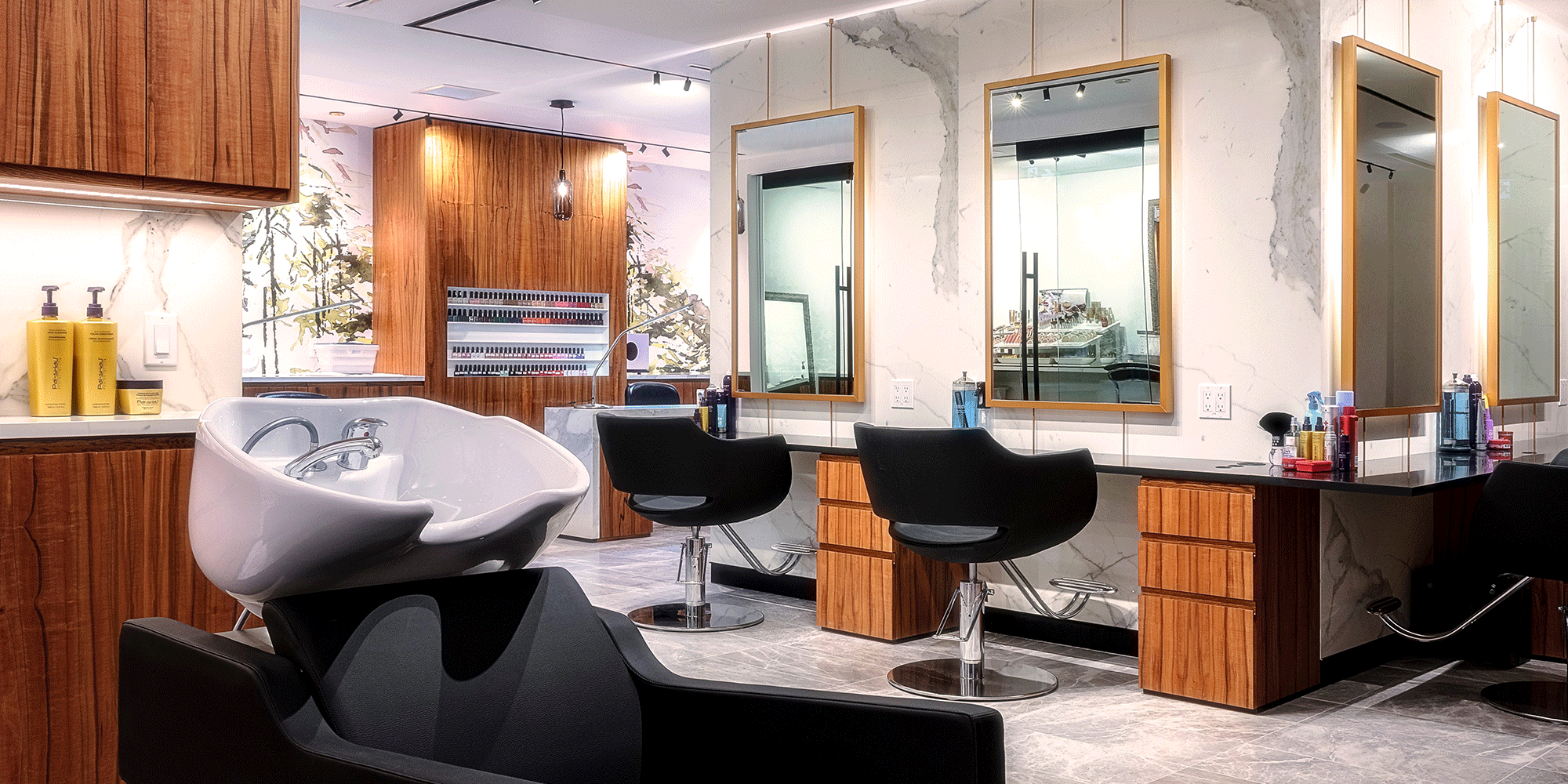 Hair salon inside Willow Stream spa
